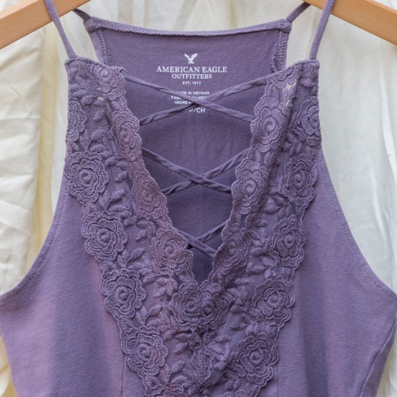 American Eagle Purple Bodysuit - Picture 2 of 3